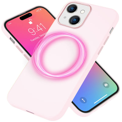NALIA Magnet Silikonhülle für iPhone 15 – MagSafe kompatibel & Liquid Silicone – SLIQ (Soft-Touch Schutz & Mikrofaser Innen) – Marke aus Berlin Pink NALIA Protective Hülle