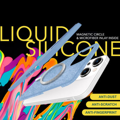 NALIA Magnet Silikonhülle für iPhone 15 – MagSafe kompatibel & Liquid Silicone – SLIQ (Soft-Touch Schutz & Mikrofaser Innen) – Marke aus Berlin Blau NALIA Protective Hülle