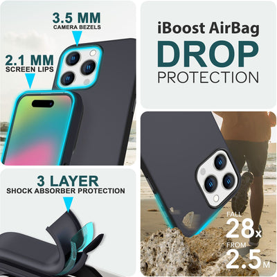 NALIA Magnet Silikonhülle für iPhone 15 Pro – MagSafe kompatibel & Liquid Silicone – SLIQ (Soft-Touch Schutz & Mikrofaser Innen) – Marke aus Berlin