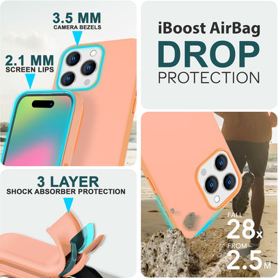 NALIA Magnet Silikonhülle für iPhone 15 Pro Max – MagSafe kompatibel & Liquid Silicone – SLIQ (Soft-Touch Schutz & Mikrofaser Innen) – Marke aus Berlin Orange NALIA Protective Hülle