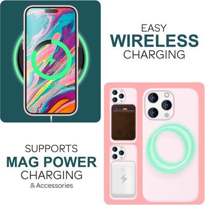 NALIA Magnet Silikonhülle für iPhone 15 Pro Max – MagSafe kompatibel & Liquid Silicone – SLIQ (Soft-Touch Schutz & Mikrofaser Innen) – Marke aus Berlin Pink NALIA Protective Hülle
