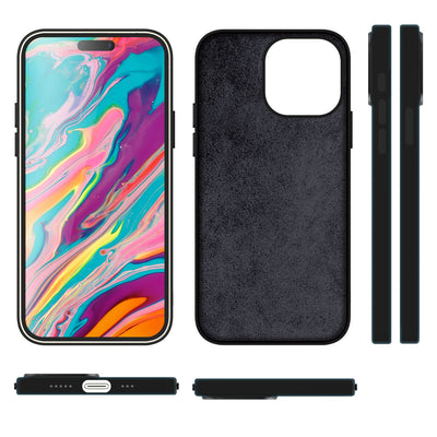 NALIA Magnet Silikonhülle für iPhone 15 Pro Max – MagSafe kompatibel & Liquid Silicone – SLIQ (Soft-Touch Schutz & Mikrofaser Innen) – Marke aus Berlin Schwarz NALIA Protective Hülle