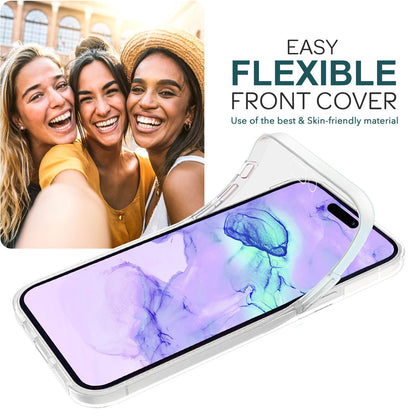 Hülle 360° für iPhone 15 Plus Klar Full Cover Handyhülle Schutz Tasche Etui Case Default Title NALIA Transparente Hülle