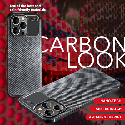 NALIA Silikonhülle für iPhone 15 Pro Max – Rutschfest & Matt – VORTEX (Gebürstete Optik & Carbon Design) – Marke aus Berlin NALIA Protective Hülle