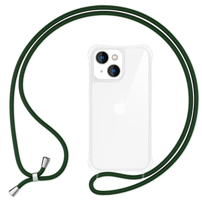 Hülle mit Band für iPhone 15 Handyhülle Umhängen Schutz Case Handy Kette Kordel