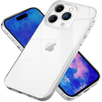 NALIA Transparente Silikonhülle für iPhone 15 Pro – Anti-Gelb & Rutschfest – GLAZE (Handyhülle Kristallklar, Schlank & Stoßfest) – Marke aus Berlin NALIA Transparente Hülle