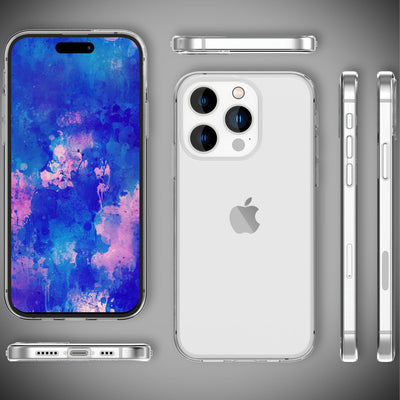 NALIA Transparente Silikonhülle für iPhone 15 Pro – Anti-Gelb & Rutschfest – GLAZE (Handyhülle Kristallklar, Schlank & Stoßfest) – Marke aus Berlin NALIA Transparente Hülle