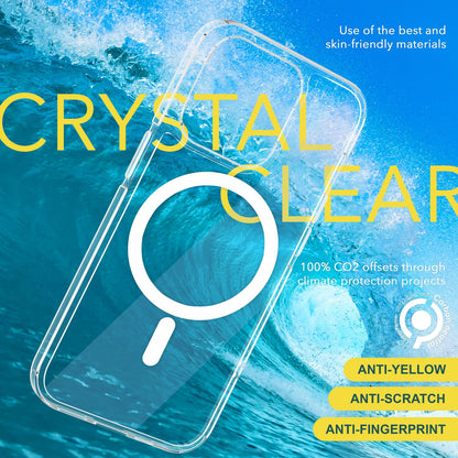 MagSafe Hülle Klar für iPhone 15 Clear Hard Case Handyhülle Schutz Tasche Cover