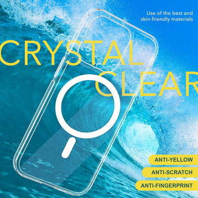 NALIA Transparentes Magnet Case für iPhone 15 – MagPower System (MagSafe kompatibel) – LUMEX (Edle Glas-Optik, aber unzerbrechlich) – Marke aus Berlin NALIA Transparente Hülle