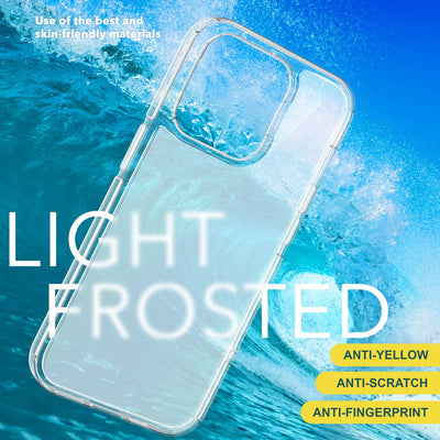 NALIA Matt-Transparentes Case für iPhone 15 Pro – Milchglas-Optik & Anti-Fingerprint – NYTE (Stoßfest, Harte Rückseite & Silikon Bumper) – Marke aus Berlin NALIA Transparente Hülle