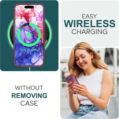 NALIA Matte Handyhülle für iPhone 15 – Stoßfester Silikon-Rahmen & Semi-Transparent – FUZION (Anti-Fingerprint Case) – Marke aus Berlin Rot NALIA Protective Hülle