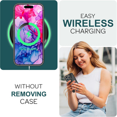 NALIA Matte Handyhülle für iPhone 15 Pro Max – Stoßfester Silikon-Rahmen & Semi-Transparent – FUZION (Anti-Fingerprint Case) – Marke aus Berlin Schwarz NALIA Protective Hülle