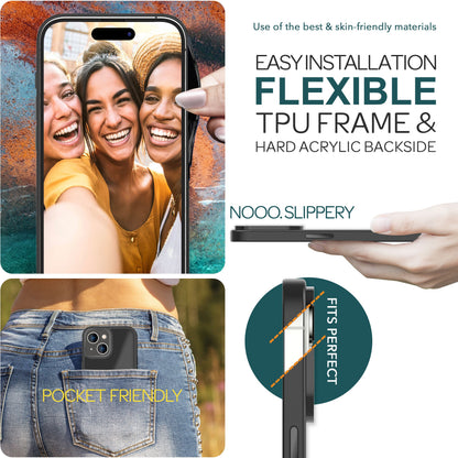 Hülle Hybrid für iPhone 15 Frosted Hard Case Fall Schutz Rahmen Handyhülle Cover Schwarz NALIA Protective Hülle
