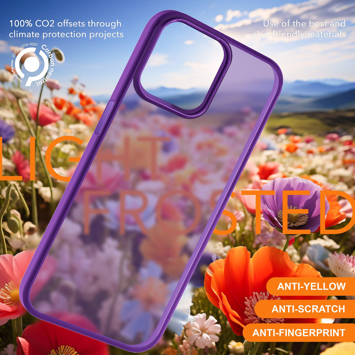 NALIA Frosted Hybrid Cover kompatibel mit iPhone 15 Plus Hülle, Semi-Transparent Mattiert Durchscheinend Anti-Gelb, Harte Rückseite & Verstärkter Fallschutz Rahmen, Handyhülle Case Lila NALIA Protective Hülle