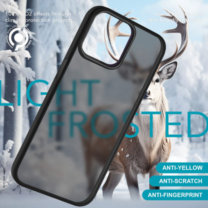 Hülle Hybrid für iPhone 15 Plus Frosted Hard Case Fall Schutz Rahmen Handyhülle Schwarz NALIA Protective Hülle