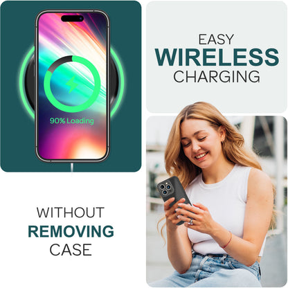 Hülle Hybrid für iPhone 15 Pro Frosted Hard Case Handyhülle Fall Schutz Rahmen Schwarz NALIA Protective Hülle