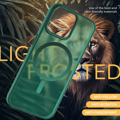 NALIA Magnet-Case für iPhone 15 – Matt-Transparent & MagSafe Kompatibel – MATTEX (Rutschfest, Stoßfest & Anti-Fingerabdruck) – Marke aus Berlin Grün NALIA Protective Hülle