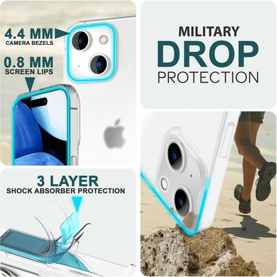 NALIA Semi-Transparent Case kompatibel mit iPhone 15 Hülle, 0,3mm Extrem Schlankes Hardcase, Frosted Cover Matt Durchscheinend Ultra-Dünn Anti-Fingerabdruck Schutzhülle Robust NALIA SlimFit Hülle