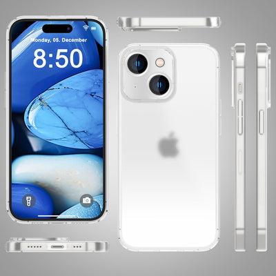 NALIA Semi-Transparent Case kompatibel mit iPhone 15 Hülle, 0,3mm Extrem Schlankes Hardcase, Frosted Cover Matt Durchscheinend Ultra-Dünn Anti-Fingerabdruck Schutzhülle Robust NALIA SlimFit Hülle