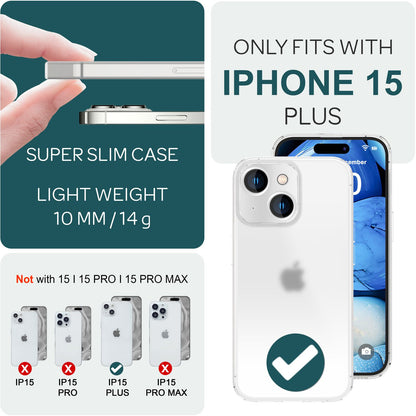 NALIA Hardcase iPhone 15 Plus matt transparent stoßfest NALIA SlimFit Hülle