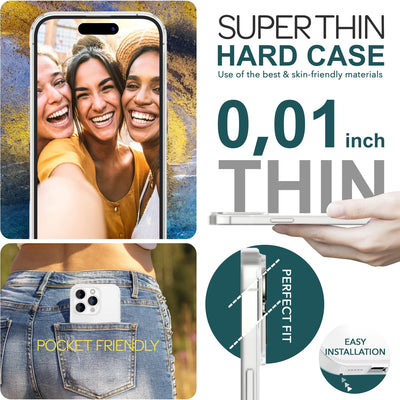 NALIA Semi-Transparent Case kompatibel mit iPhone 15 Pro Max Hülle, 0,3mm Extrem Schlankes Hardcase, Frosted Cover Matt Durchscheinend Ultra-Dünn Anti-Fingerabdruck Robust Leicht NALIA SlimFit Hülle