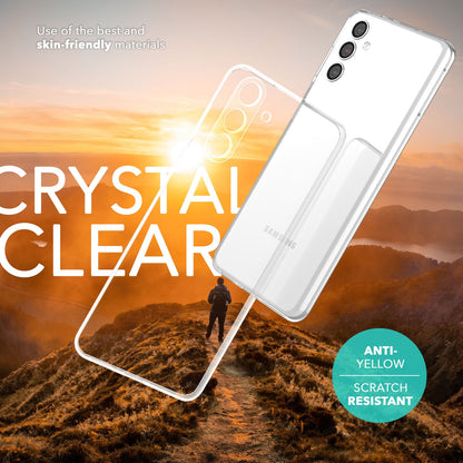 NALIA Klare Silikonhülle für Samsung Galaxy S24 Plus Hülle, Transparentes Anti-Gelb Handycover für kristallklaren Look