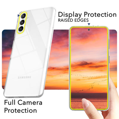 NALIA Transparente Silikonhülle für Samsung Galaxy S24 Plus – Anti-Gelb & Rutschfest – GLAZE (Handyhülle Kristallklar, Schlank & Stoßfest) – Marke aus Berlin Default Title NALIA Transparente Hülle