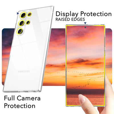 NALIA Transparente Silikonhülle für Samsung Galaxy S24 Ultra – Anti-Gelb & Rutschfest – GLAZE (Handyhülle Kristallklar, Schlank & Stoßfest) – Marke aus Berlin Default Title NALIA Transparente Hülle
