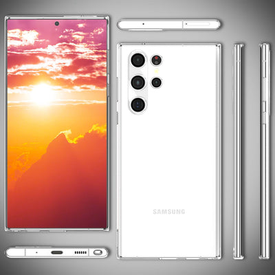 NALIA Transparente Silikonhülle für Samsung Galaxy S24 Ultra – Anti-Gelb & Rutschfest – GLAZE (Handyhülle Kristallklar, Schlank & Stoßfest) – Marke aus Berlin Default Title NALIA Transparente Hülle