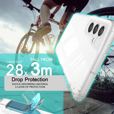 NALIA Transparente Hülle für Samsung Galaxy S24 – Harte Rückseite & Silikon Rand – IGNITE (Stoßfeste Handyhülle & Verstärkte Ecken) – Marke aus Berlin Default Title NALIA Transparente Hülle