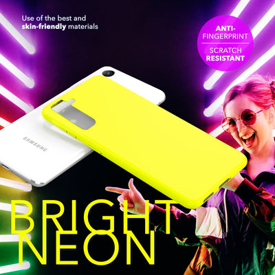 NALIA Neon Silikonhülle für Samsung Galaxy S24 – Soft-Touch & Signal-Neon – NEONSHOCK (Matte Schutzhülle) – Marke aus Berlin Gelb NALIA Neon Hülle