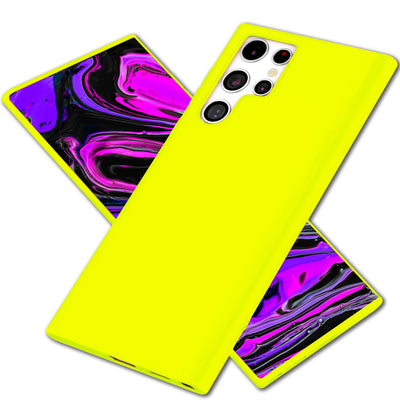 NALIA Neon Silikonhülle für Samsung Galaxy S24 Ultra – Soft-Touch & Signal-Neon – NEONSHOCK (Matte Schutzhülle) – Marke aus Berlin Gelb NALIA Neon Hülle