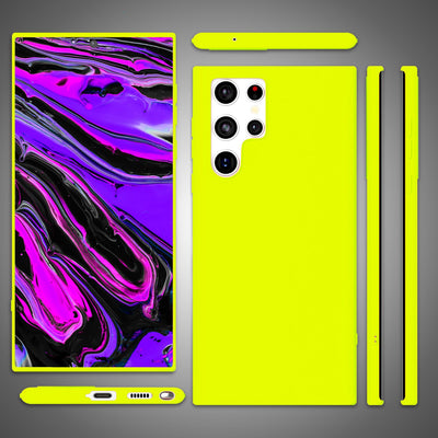 NALIA Neon Silikonhülle für Samsung Galaxy S24 Ultra – Soft-Touch & Signal-Neon – NEONSHOCK (Matte Schutzhülle) – Marke aus Berlin Gelb NALIA Neon Hülle