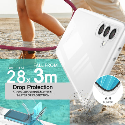 NALIA Handykette für Samsung Galaxy S24 Plus – Transparentes Hybrid-Case & Band – HANGIT PRO (Anti-Gelb Rückseite & Verstellbar) – Marke aus Berlin Rot NALIA Transparente Hülle