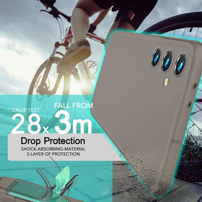 NALIA Ultra Slim Hardcase für Samsung Galaxy S24 – Matt & 0.3mm Dünn – PHANTOM (Dünnes Cover & Kamera-Vollschutz) – Marke aus Berlin Taupe Transparent NALIA SlimFit Hülle