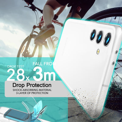 NALIA Ultra Slim Hardcase für Samsung Galaxy S24 – Matt & 0.3mm Dünn – PHANTOM (Dünnes Cover & Kamera-Vollschutz) – Marke aus Berlin Weiß Transparent NALIA SlimFit Hülle