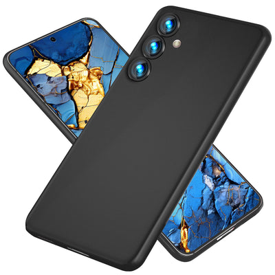NALIA Ultra Slim Hardcase für Samsung Galaxy S24 Plus – Matt & 0.3mm Dünn – PHANTOM (Dünnes Cover & Kamera-Vollschutz) – Marke aus Berlin Schwarz Opak NALIA SlimFit Hülle