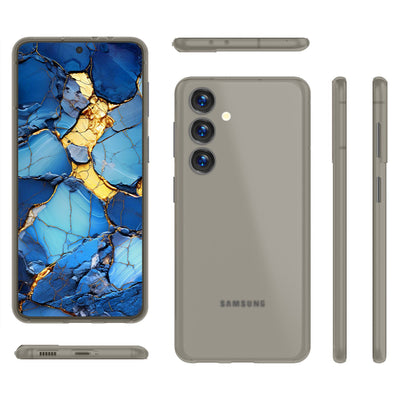NALIA Ultra Slim Hardcase für Samsung Galaxy S24 Plus – Matt & 0.3mm Dünn – PHANTOM (Dünnes Cover & Kamera-Vollschutz) – Marke aus Berlin Taupe Transparent NALIA SlimFit Hülle