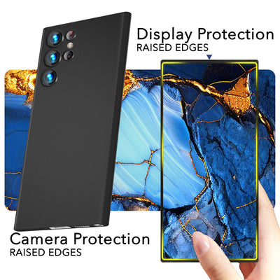 NALIA Ultra Slim Hardcase für Samsung Galaxy S24 Ultra – Matt & 0.3mm Dünn – PHANTOM (Dünnes Cover & Kamera-Vollschutz) – Marke aus Berlin Schwarz Opak NALIA SlimFit Hülle