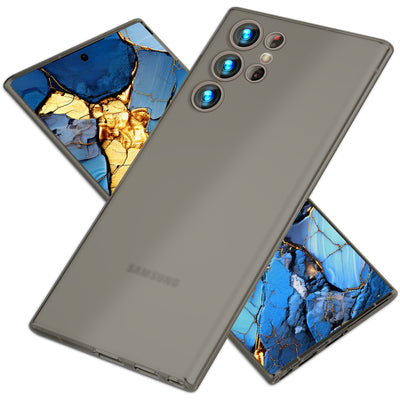 NALIA Ultra Slim Hardcase für Samsung Galaxy S24 Ultra – Matt & 0.3mm Dünn – PHANTOM (Dünnes Cover & Kamera-Vollschutz) – Marke aus Berlin Taupe Transparent NALIA SlimFit Hülle