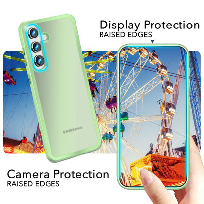 NALIA Matte Hybrid Schutzhülle für Samsung Galaxy S24 Plus Hülle, Semi-Transparente Harte Rückseite & Fallschutz-Rahmen