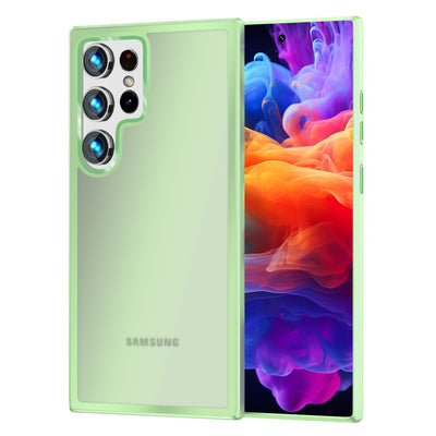 NALIA Matte Handyhülle für Samsung Galaxy S24 Ultra – Stoßfester Silikon-Rahmen & Semi-Transparent – FUZION (Anti-Fingerprint Case) – Marke aus Berlin Mint-Grün NALIA Protective Hülle