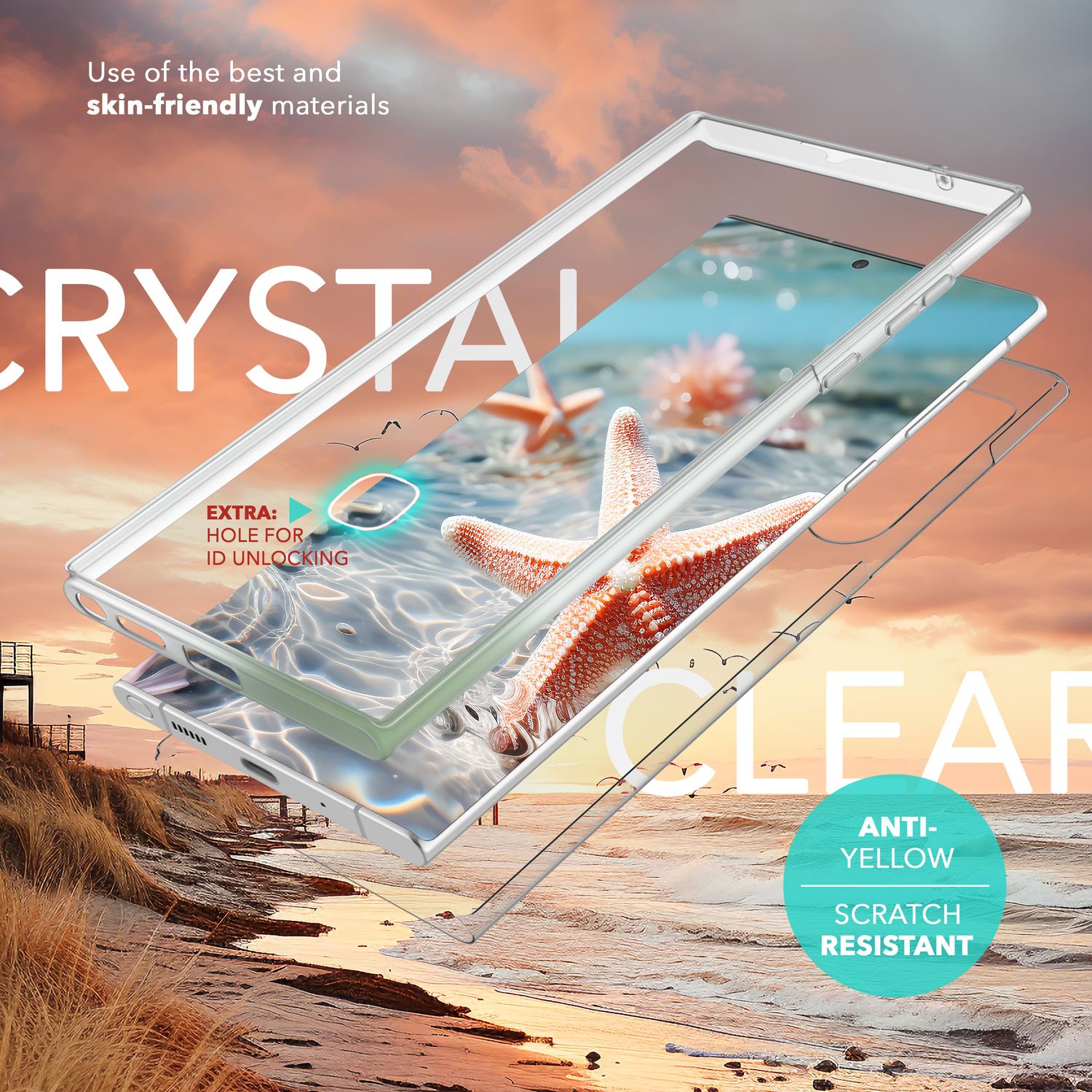 NALIA Klare 360-Grad Schutzhülle für Samsung Galaxy S24 Ultra Hülle, Transparenter Rundum-Schutz, Durchsichtig Anti-Gelb