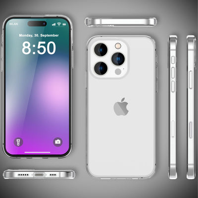 NALIA Transparente Silikonhülle für iPhone 16 Pro Max – Anti-Gelb & Rutschfest – GLAZE (Handyhülle Kristallklar, Schlank & Stoßfest) – Marke aus Berlin Default Title NALIA Transparente Hülle