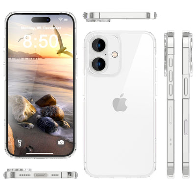 NALIA Transparente Hülle für iPhone 16 Plus – Anti-Gelb & Stoßfest – BLYSS (Rückseite in Glas-Optik) – Marke aus Berlin Default Title NALIA Transparente Hülle