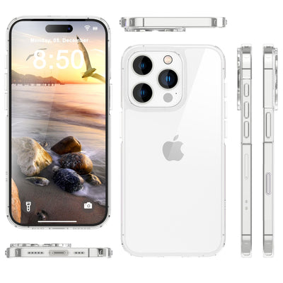 NALIA Transparente Hülle für iPhone 16 Pro – Anti-Gelb & Stoßfest – BLYSS (Rückseite in Glas-Optik) – Marke aus Berlin Default Title NALIA Transparente Hülle