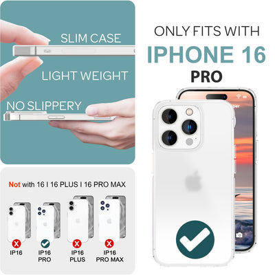 NALIA Matt-Transparentes Case für iPhone 16 Pro – Milchglas-Optik & Anti-Fingerprint – NYTE (Stoßfest, Harte Rückseite & Silikon Bumper) – Marke aus Berlin Default Title NALIA Transparente Hülle