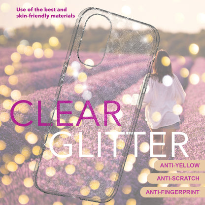NALIA Durchsichtige Glitzerhülle für iPhone 16 Plus, Transparente Handyhülle mit Glitter Pailletten, Klare Glitzer Hülle Transparent NALIA Transparente Hülle