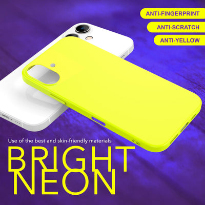 NALIA Neon Silikonhülle für iPhone 16 – Soft-Touch & Signal-Neon – NEONSHOCK (Matte Schutzhülle) – Marke aus Berlin Gelb NALIA Neon Hülle