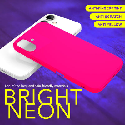 NALIA Neon Silikonhülle für iPhone 16 – Soft-Touch & Signal-Neon – NEONSHOCK (Matte Schutzhülle) – Marke aus Berlin Pink NALIA Neon Hülle